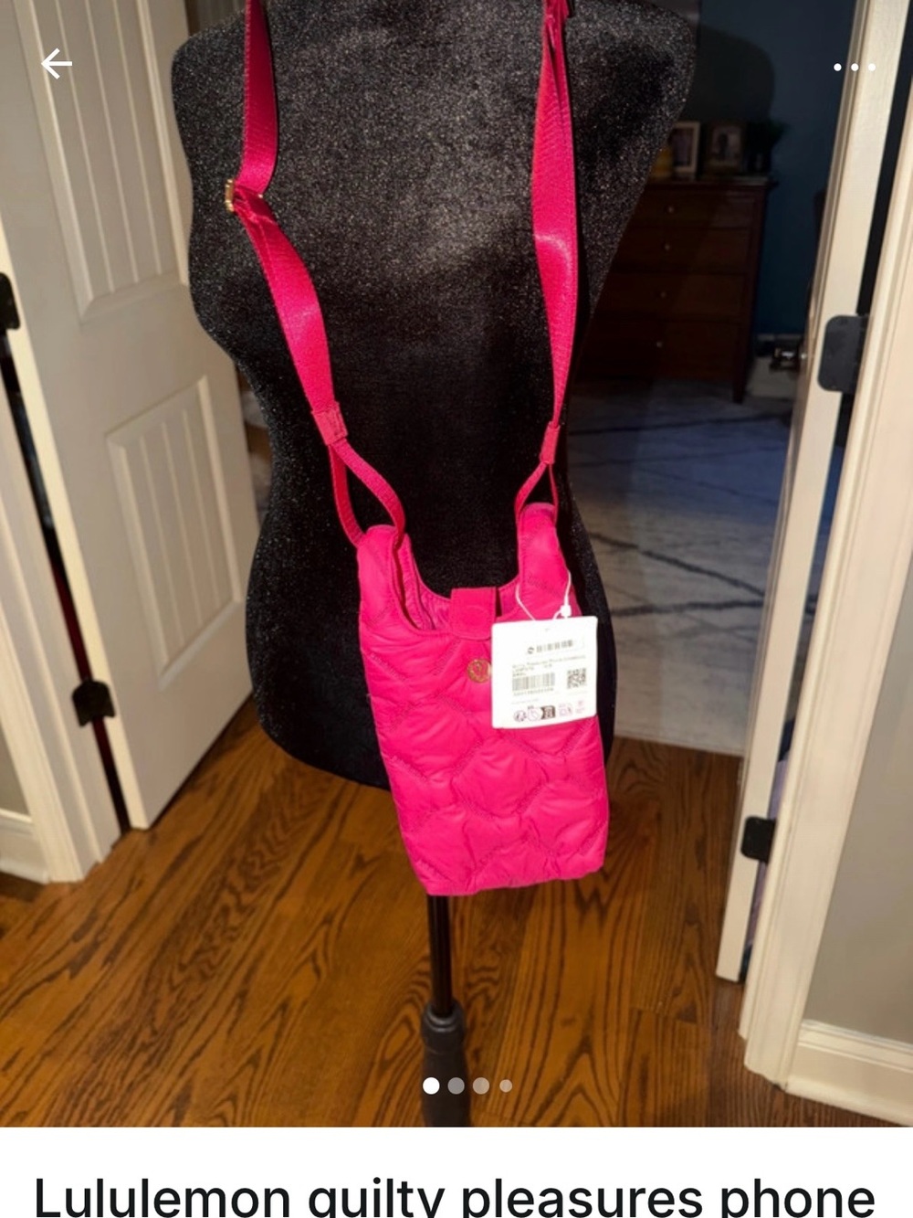 lululemon athletica Quilted Hot Pink Crossbody Phone Bag